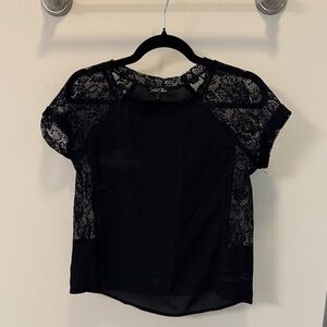 Elegant Black Lace Women's Top